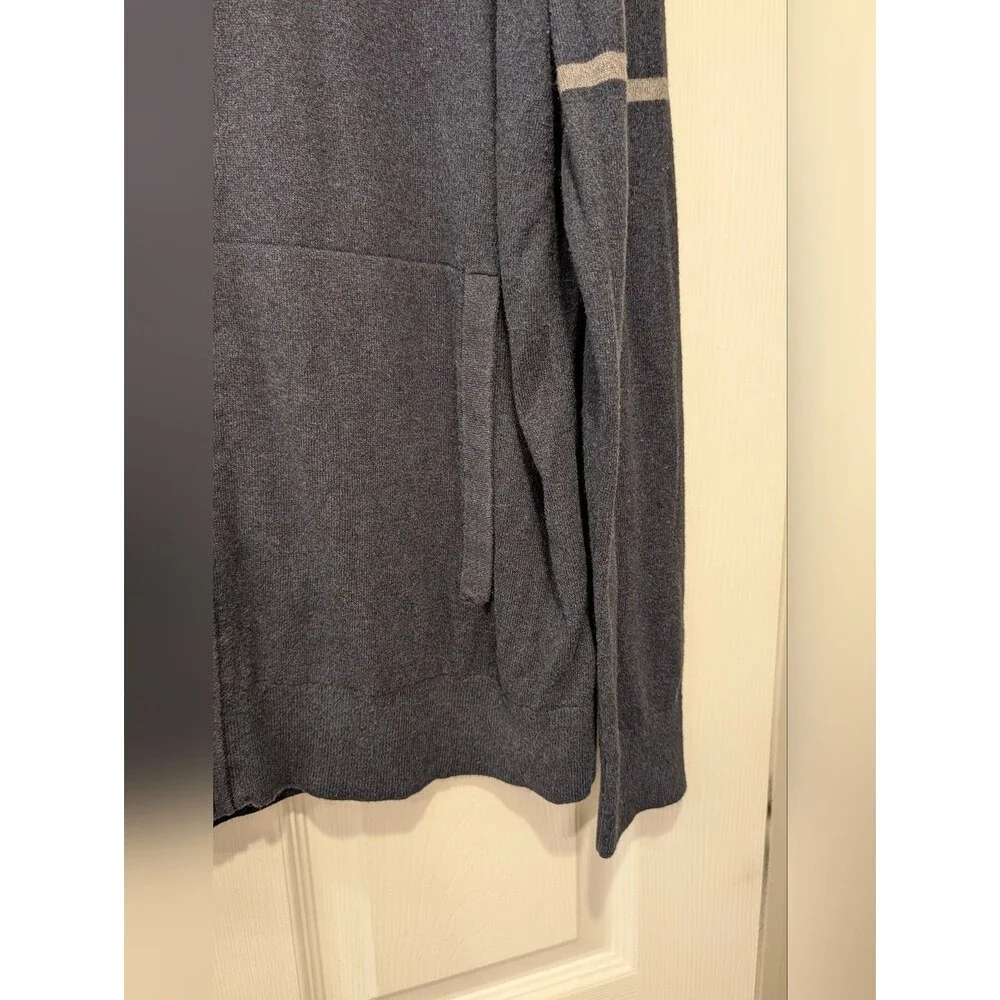 Banana Republic Luxury Blend Zip-Up Sweater Men’s L Silk Cashmere Navy Lightweig